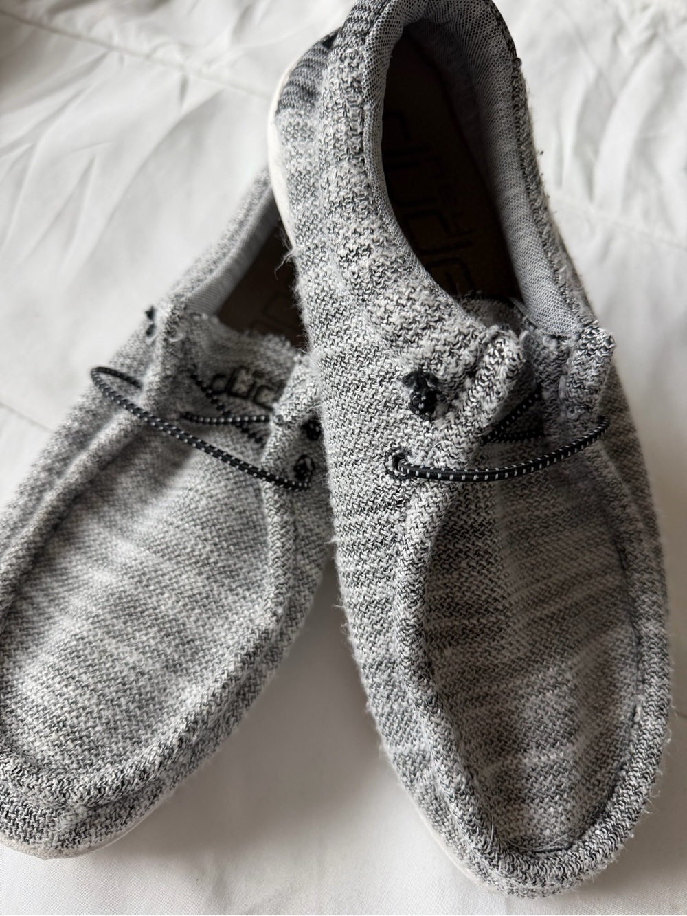 Hey Dude Men's Knit Slip-On Loafers in Heather Gray